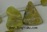COP349 Top-drilled 12*22mm – 30*44mm freeform yellow opal gemstone beads