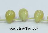 COP357 15.5 inches 13*18mm teardrop yellow opal gemstone beads