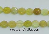 COP358 15.5 inches 8mm coin yellow opal gemstone beads wholesale