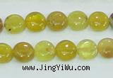 COP359 15.5 inches 10mm coin yellow opal gemstone beads wholesale