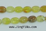 COP360 15.5 inches 8*10mm oval yellow opal gemstone beads wholesale