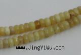 COP370 15.5 inches 4*6mm rondelle yellow opal gemstone beads
