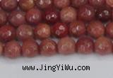 COP441 15.5 inches 4mm faceted round African blood jasper beads
