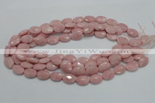 COP72 15.5 inches 13*18mm faceted oval natural pink opal beads