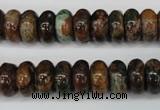 COP754 15.5 inches 6*12mm rondelle green opal gemstone beads