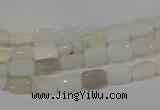 COP911 15.5 inches 6*8mm rectangle natural white opal gemstone beads