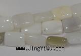 COP913 15.5 inches 12*16mm rectangle natural white opal gemstone beads