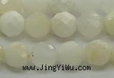 COP932 15.5 inches 8mm faceted round white opal gemstone beads