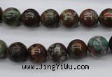 COP987 15.5 inches 10mm round green opal gemstone beads wholesale
