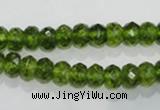 COQ100 15.5 inches 5*8mm faceted rondelle dyed olive quartz beads