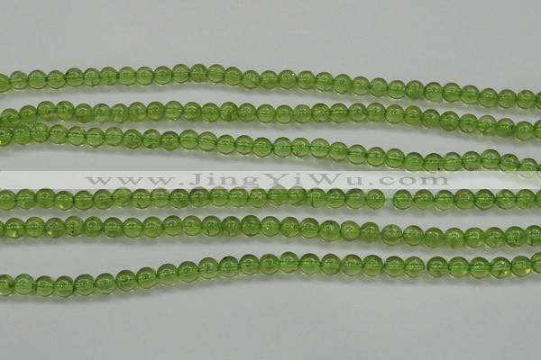 COQ202 15.5 inches 4mm - 5mm round natural olive quartz beads