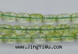 COQ21 16 inches 6*10mm rice dyed olive quartz beads wholesale