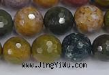 COS204 15.5 inches 12mm faceted round ocean jasper beads