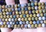 COS310 15.5 inches 6mm faceted round ocean jasper beads
