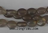 COV27 15.5 inches 8*10mm oval grey agate gemstone beads wholesale