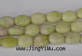 COV29 15.5 inches 8*10mm oval lemon jade gemstone beads wholesale
