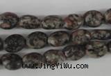 COV31 15.5 inches 8*10mm oval leopard skin jasper beads wholesale
