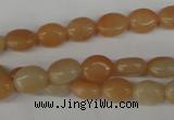 COV47 15.5 inches 8*10mm oval pink aventurine beads wholesale