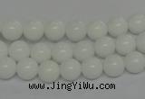 CPB03 15.5 inches 8mm round white porcelain beads wholesale