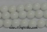 CPB04 15.5 inches 10mm round white porcelain beads wholesale
