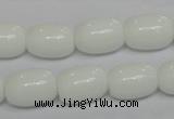 CPB12 15.5 inches 12*16mm drum white porcelain beads wholesale