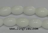 CPB17 15.5 inches 10*14mm rice white porcelain beads wholesale