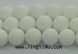 CPB412 15.5 inches 8mm round matte white porcelain beads