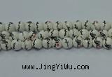CPB554 15.5 inches 12mm round Painted porcelain beads