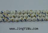 CPB593 15.5 inches 10mm round Painted porcelain beads