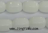 CPB68 15.5 inches 15*20mm drum white porcelain beads wholesale