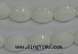 CPB70 15.5 inches 12*16mm rice white porcelain beads wholesale