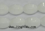 CPB71 15.5 inches 13*18mm rice white porcelain beads wholesale