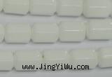 CPB75 15.5 inches 10*14mm column white porcelain beads wholesale