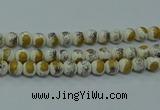 CPB753 15.5 inches 10mm round Painted porcelain beads