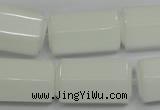 CPB78 15.5 inches 15*25mm column white porcelain beads wholesale