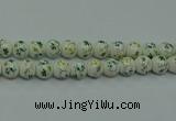 CPB784 15.5 inches 12mm round Painted porcelain beads
