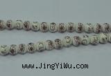 CPB791 15.5 inches 6mm round Painted porcelain beads