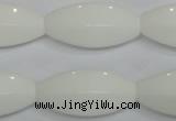 CPB81 15.5 inches 15*30mm rice white porcelain beads wholesale