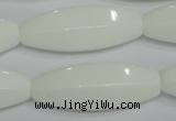 CPB82 15.5 inches 15*40mm rice white porcelain beads wholesale