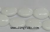 CPB87 15.5 inches 13*18mm oval white porcelain beads wholesale