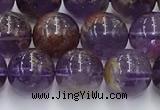 CPC666 15.5 inches 8mm round purple phantom quartz beads wholesale