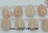 CPI14 15.5 inches 10*14mm top-drilled teardrop pink aventurine jade beads