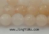 CPI212 15.5 inches 8mm faceted round pink aventurine jade beads