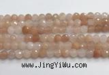 CPI217 15.5 inches 8mm faceted round pink aventurine jade beads wholesale
