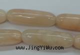 CPI38 15.5 inches 12*40mm rice pink aventurine jade beads