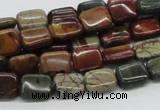 CPJ08 15.5 inches 8*10mm rectangle picasso jasper beads wholesale