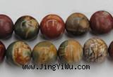CPJ104 15.5 inches 12mm round picasso jasper gemstone beads wholesale