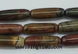CPJ160 15.5 inches 8*25mm cylinder picasso jasper gemstone beads