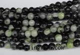 CPJ201 15.5 inches 4mm round green picasso jasper beads