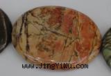 CPJ359 15.5 inches 40*50mm oval picasso jasper gemstone beads